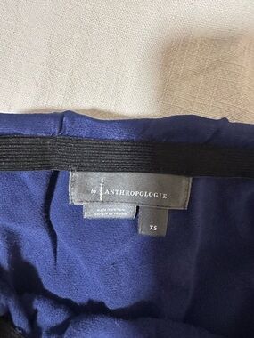 Anthropologie Navy Elastic Waistband Skirt